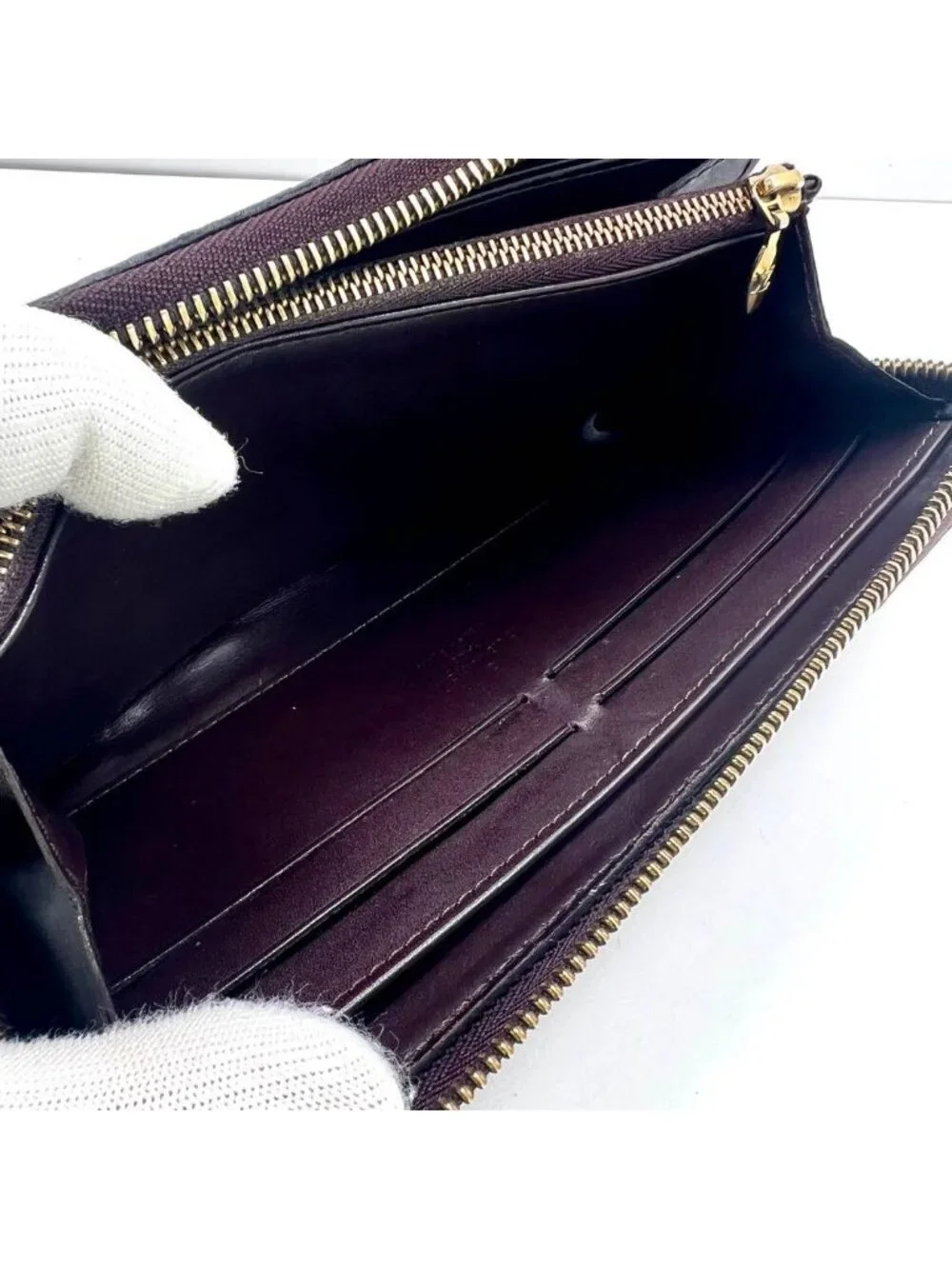 Louis Vuitton Vernis Amaranto Zippy Wallet Monogram